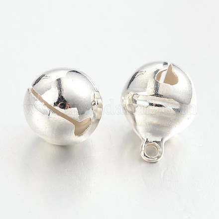 Silver Plated Iron Bell Charms IFIN-E653-18S-1