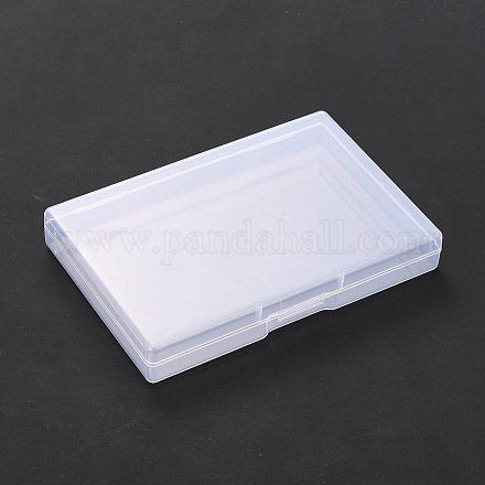（在庫一掃セール：スクラッチ）透明プラスチック収納箱  使い捨てフェイスマウスカバー用  ポータブル長方形防塵口面カバー収納容器  透明  12.4x8.5x1.9cm CON-XCP0001-59-1