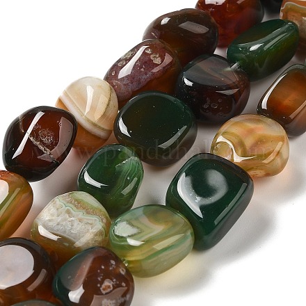 Chapelets de perles d'agate naturelle G-H295-D01-05-1