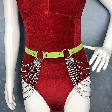 Женские ремни-цепочки из сплава и многослойной искусственной кожи в стиле панк FS-WG2C119-05-1