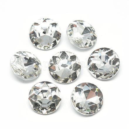 Cabujones de cristal con rhinestone RGLA-T029-25mm-01-1