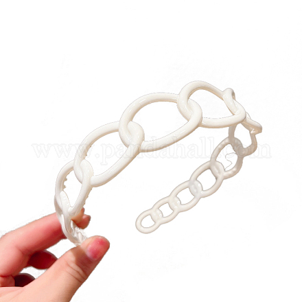 Plastic Curb Chains Shape Hair Bands OHAR-PW0003-188A-1