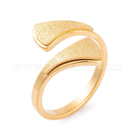 Кольцо-манжета из нержавеющей стали 304 с открытым треугольником для женщин RJEW-C086-19-G-1