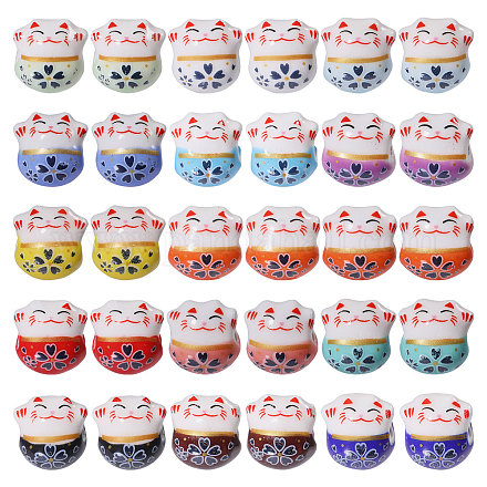 30шт 15 цвета фарфоровые бусины ручной работы PORC-CA0001-20-1