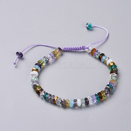 Bracelets de perles tressées de verre BJEW-JB04235-02-1