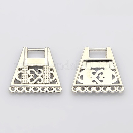 Filigree Trapezoid Plating Zinc Alloy Chandelier Components PALLOY-N0099-06P-1