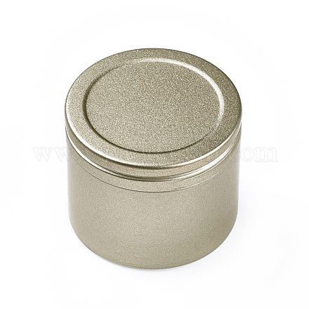 丸いアルミ缶  アルミジャー  化粧品の貯蔵容器  ろうそく  キャンディー  ねじ蓋付き  テクスチャ  ライトゴールド  4.5x3.8cm CON-F006-06LG-1