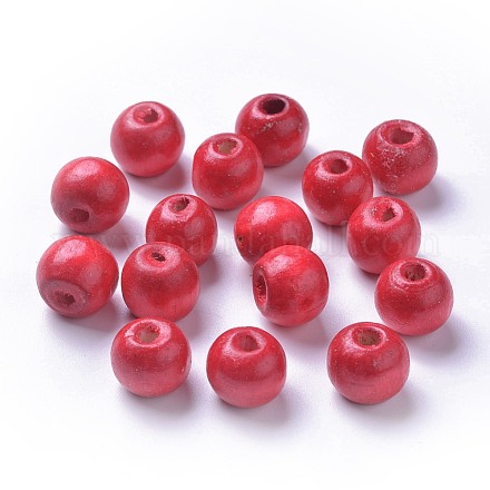 Dyed Natural Wood Beads X-WOOD-Q006-12mm-01-LF-1
