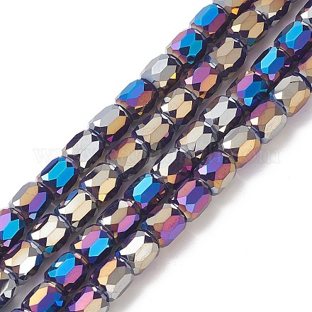 Perles de verre plaquées couleur ab GLAA-F108-12B-03-1