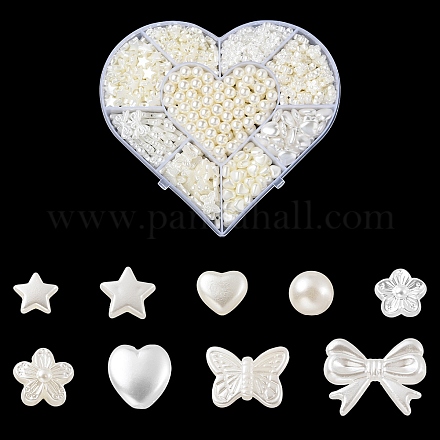Perles d'imitation perles en plastique ABS OACR-YW0001-50-1