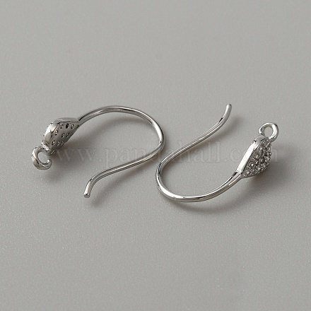 Латунные крючки для серьги из чистого циркония KK-WH0038-42P-1