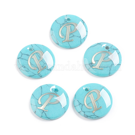 Synthetic Turquoise Charms G-L561-001P-1