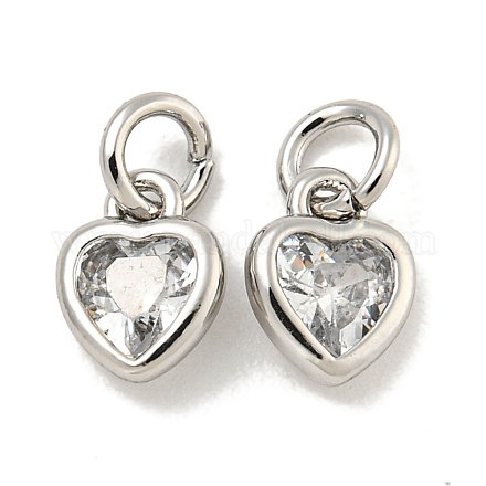 Латунные микропаве прозрачные подвески с фианитом KK-P275-33A-P-1