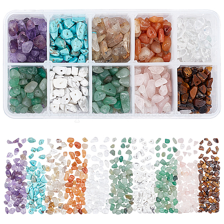 ARRICRAFT Natural & Synthetic Mixed Gemstone Chip Beads G-AR0001-17-1