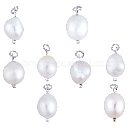 SUNNYCLUE Natural Cultured Freshwater Pearl Pendants PEAR-SC0001-01-1