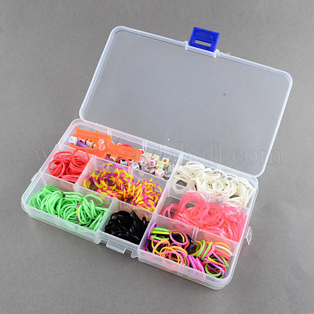 DIY Loom Bands Refills Kit with Rubber Bands DIY-R009-03-1