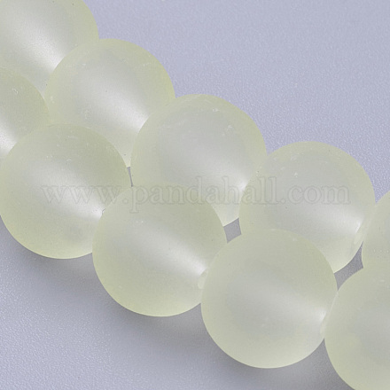 Chapelets de perles en verre transparent GLAA-S031-10mm-23-1