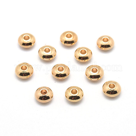 Rondelle Brass Beads KK-L112D-01G-1