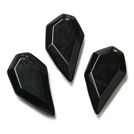 Natürlichen Obsidian Anhänger G-G052-A05-1