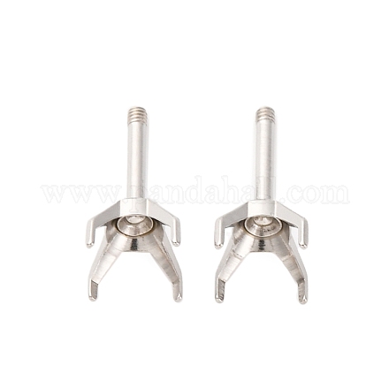 Фурнитура для сережек-гвоздиков из нержавеющей стали 304 STAS-B091-02B-06P-1