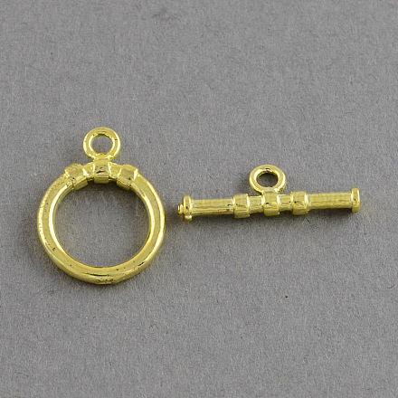 Ring Brass Toggle Clasps KK-S127-14-1