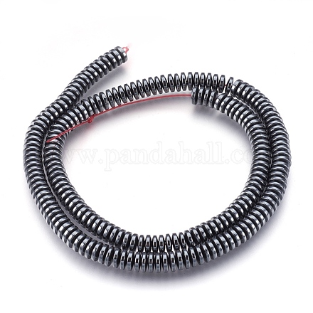 Non-magnetic Synthetic Hematite Beads Strands G-I208-03-A-6x2mm-1