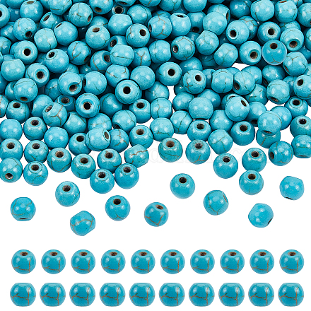 Nbeads 8 Strands Synthetic Turquoise Beads Strands G-NB0002-82-1