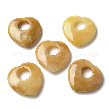 Полые подвески из натурального топаза и нефрита G-C167-06B-1