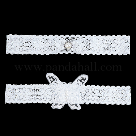 1 комплект колец для чулок из полиэстера с бабочками DIY-OC0013-43A-1