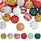 36Pcs 6 Styles Transparent Resin Rhinestone Beads, with Acrylic Round Beads Inside, Christmas Theme, Mixed Color, 20x17.5~20mm, Hole: 2~2.7mm, 6pcs/style