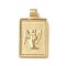 304 Stainless Steel Pendants, Rectangle with Constellations, Real 14K Gold Plated, Virgo, 25x14x2mm, Hole: 2mm
