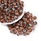 Picasso Transparent Glass Beads, Pumpkin, Sandy Brown, 8.5~9mm, Hole: 0.9~1.2mm, About 750pcs/pound