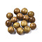 Bocote Beads, Natural Waxed Wooden Beads, Undyed, Round, Lead Free, Dark Goldenrod, 8mm, Hole: 1.2mm, about 1658pcs/377g