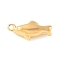 304 Stainless Steel Charms, Ion Plating(IP), Real 14K Gold Plated, Sardine Fish, 13x6x3.5mm, Hole: 1.2mm