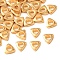 Brass Beads, Triangle, Cadmium Free & Lead Free, Rack Plating, Long-Lasting Plated, Real 24K Gold Plated, 3x3.5x1mm, Hole: 1.2mm