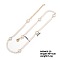 Fashion Elegant Plastic Imitation Pearl Chain Necklaces, with Brass Chain for Women Girl, Round, 15.75 inch(40cm)