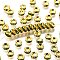 Brass Rhinestone Spacer Beads, Grade A, Straight Flange, Golden Metal Color, Rondelle, Peridot, 6x3mm, Hole: 1mm