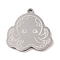 Non-Tarnish 201 Stainless Steel Pendants, Octopus Charm, Stainless Steel Color, 21.5x21.5x1.5mm, Hole: 1mm