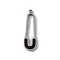304 Stainless Steel Enamel Pendants, Paper Clip Charm, Stainless Steel Color, 22x6.5x1.5mm, Hole: 1mm