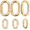 8Pcs 2 Styles Rack Plating Brass Spring Gate Rings, Long-Lasting Plated, Cadmium Free & Lead Free, Oval, Real 18K Gold Plated, 14~23x8~13.5x2.7~3.5mm, Hole: 10.2~17.2x4.2~7.5mm, 4pcs/style