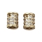 Brass Micro Pave Cubic Zirconia Beads, Column, Real 18K Gold Plated, 7.5x6mm, Hole: 2.8mm