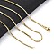 1.5mm Rack Plating Brass Box Chain Necklaces for Women Men, Cadmium Free & Lead Free, 901 Stainless Steel Clasp, Long-Lasting Plated, Real 18K Gold Plated, 21.65 inch(55cm)