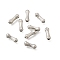 Brass Beads, Rack Plating, Long-Lasting Plated, Lead Free & Cadmium Free, Fluted Tube, Platinum, 9x3mm, Hole: 1mm