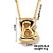 Simple and Stylish Brass Letter Pendant Satellite Chain Necklaces for Women Men, Golden, Letter B, 16.14 inch(41cm)
