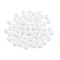 Plastic Beads, Round, White, 6x5.5mm, Hole: 1.8mm, 3846pcs/500g.