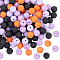 Rubberized Style Imitated Silicone Acrylic Beads, Round, Mixed Color, 11.5x11mm, Hole: 1.8mm, 150pcs
