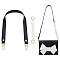 2Pcs 2 Style PU Leather & Round ABS Plastic Imitation Pearl Bag Straps Sets, with Alloy Clasps, Mixed Color, 17.1~60cm, 1pc/style