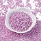(Repacking Service Available) Glass Seed Beads, Ceylon, Round, Medium Orchid, 8/0, 3mm, Hole: 1mm, about 12g/bag