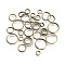 Iron Split Rings, Double Loops Jump Rings, Antique Bronze, 4~10x1.4mm, Inner Diameter: 3.3~8.6mm, about 5316pcs/500g