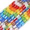 Electroplated Glass Beads Strands, Column, Faceted, Colorful, 9x5mm, Hole: 1.2mm, about 40~42pcs/strand, 37~39cm